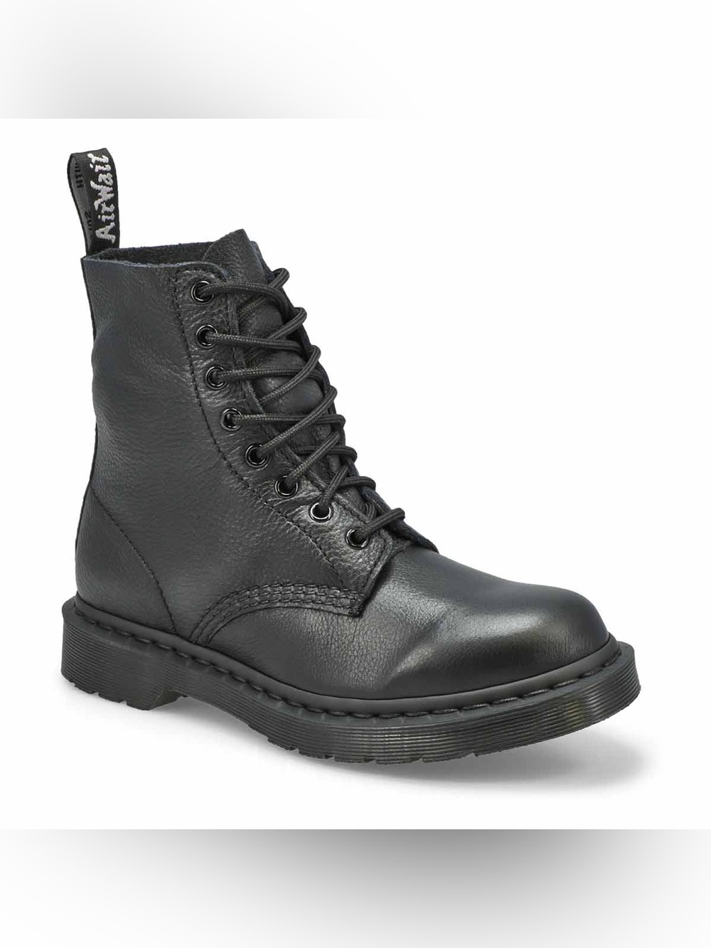 Dr Martens 1460 Pascal Mono lace up black fine grain leather boots - LIKE NEW